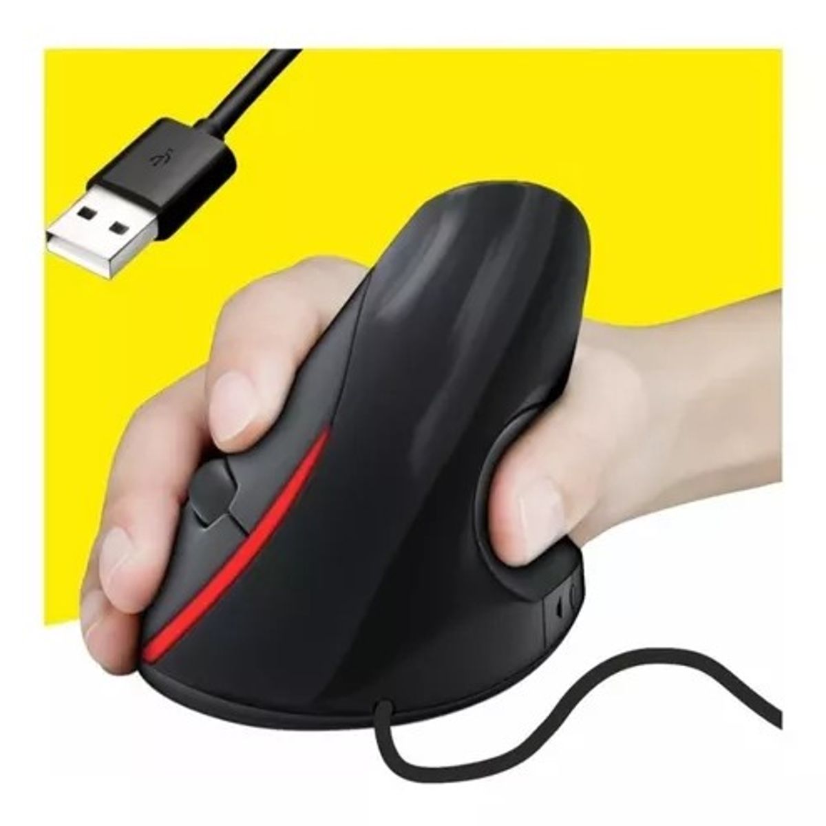 OEM - Mouse Vertical Plug and Play Optico Ergonomico con Cable USB
