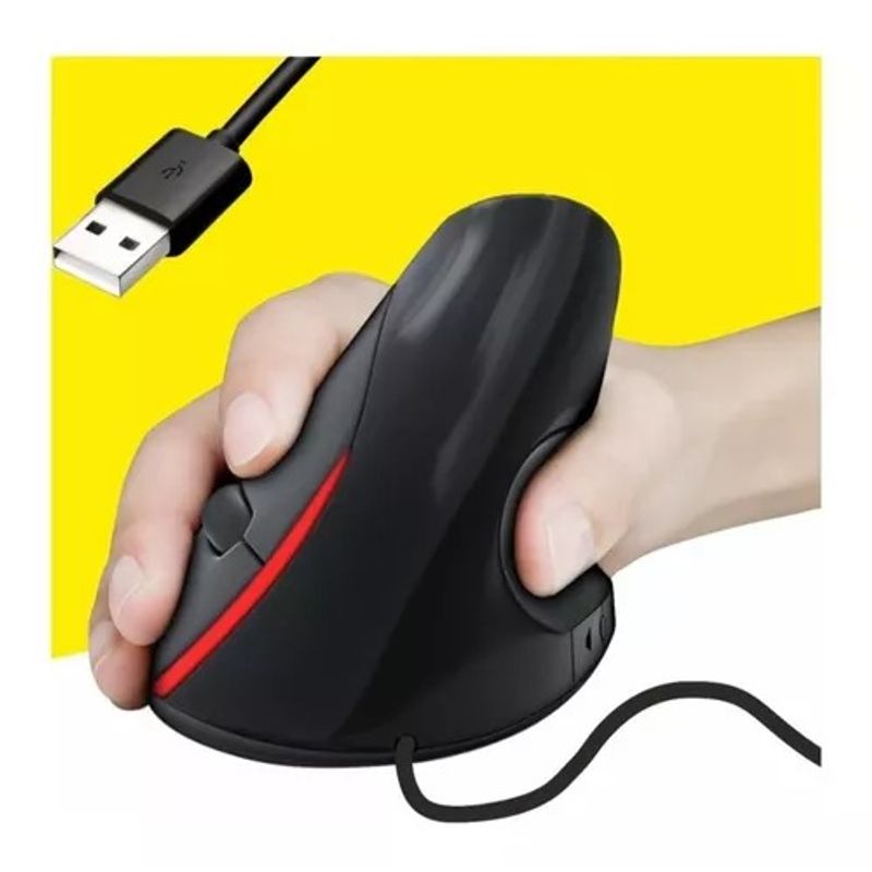 OEM - Mouse Vertical Plug and Play Optico Ergonomico con Cable USB