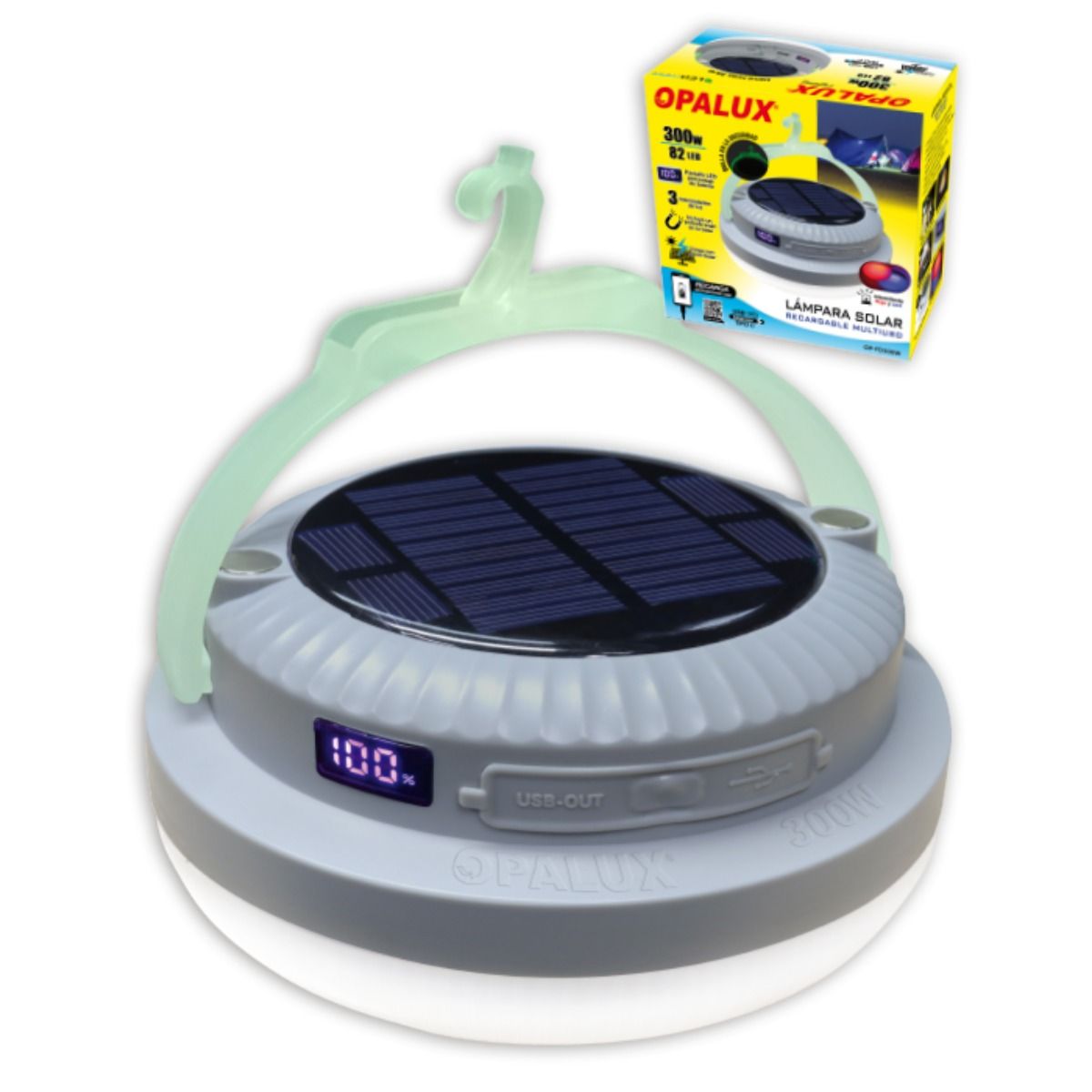 OPALUX - LÁMPARA PORTÁTIL RECARGABLE 300W