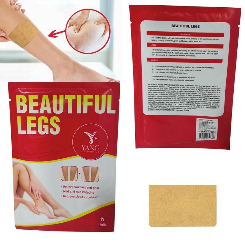 GENERICO - set de 3 Parche para varices alivia el dolor - Sobre de 6 parches