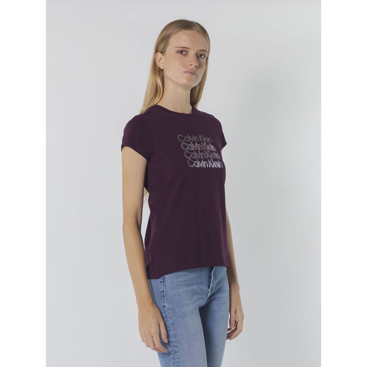 CALVIN KLEIN - CAMISETA  FOIL STACK LOGO