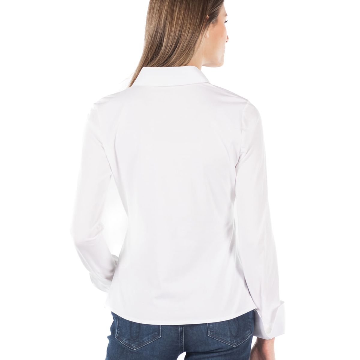 CALVIN KLEIN - BLUSA KNIT COMBO W/ COLLAR