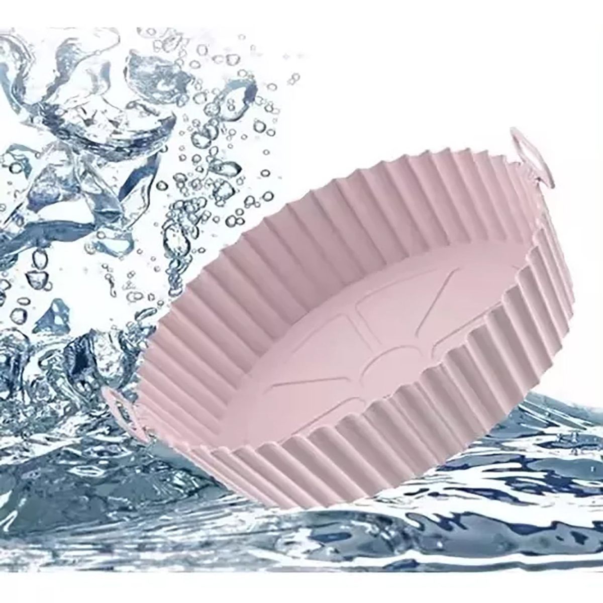 GENERICO - Pack 2 Bandejas de silicona para freidora de aire sin aceite - Rosado