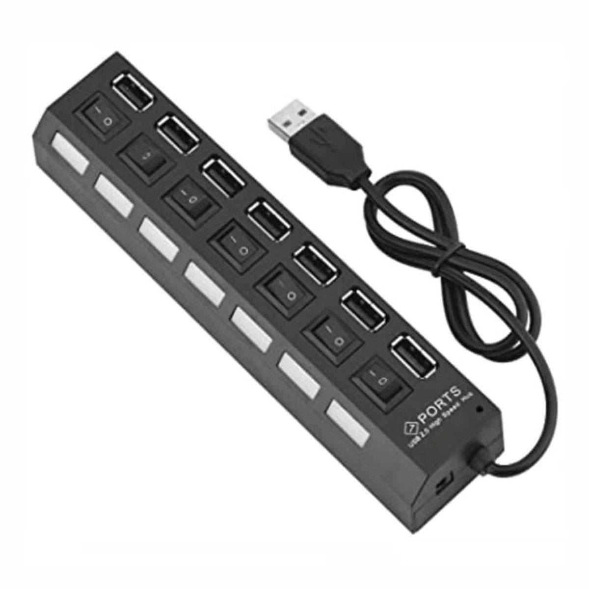 OEM - HUB Multipuerto USB con 7 Puertos Con Interruptor Independiente 480Mbp