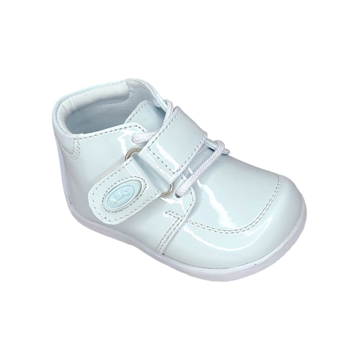 GENERICO - Zapato de Charol pibe pegapasador semi-ortopédico Blanco para niño
