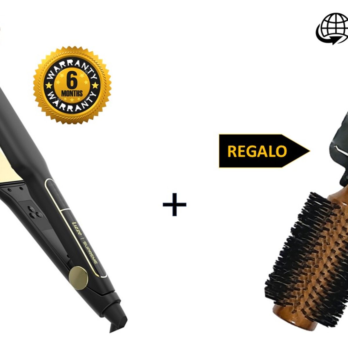 LIZZE - LIZZE PACK PLANCHA SUPREME 485°F + REGALOCEPILLO PENACHO MARRON N43