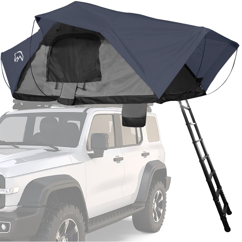 TERRA FORCE - Carpa de Techo Ranco 2-3 Personas Base Gris - Cubierta Azul