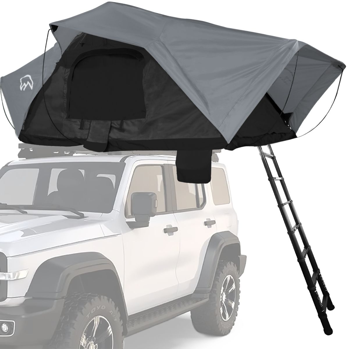 TERRA FORCE - Carpa de Techo Ranco 2-3 Personas Base Negro - Cubierta Gris