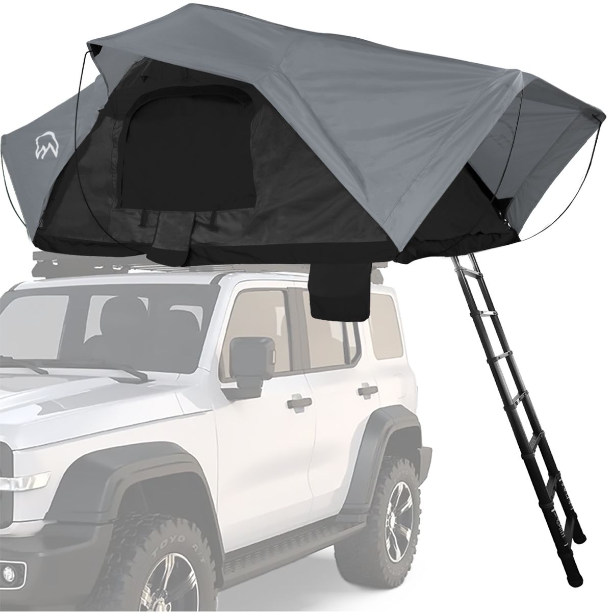 TERRA FORCE - Carpa de Techo Ranco 2-3 Personas Base Negro - Cubierta Gris