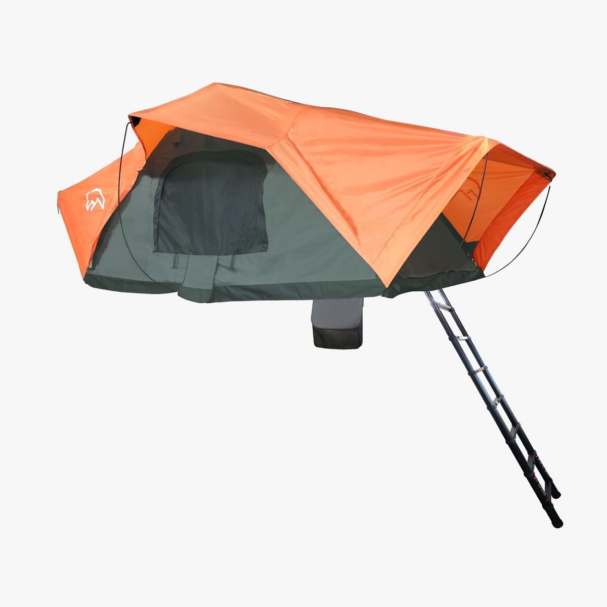 TERRA FORCE - Carpa de Techo Ranco 2-3 Personas Base Verde Militar - Cubierta Naranja