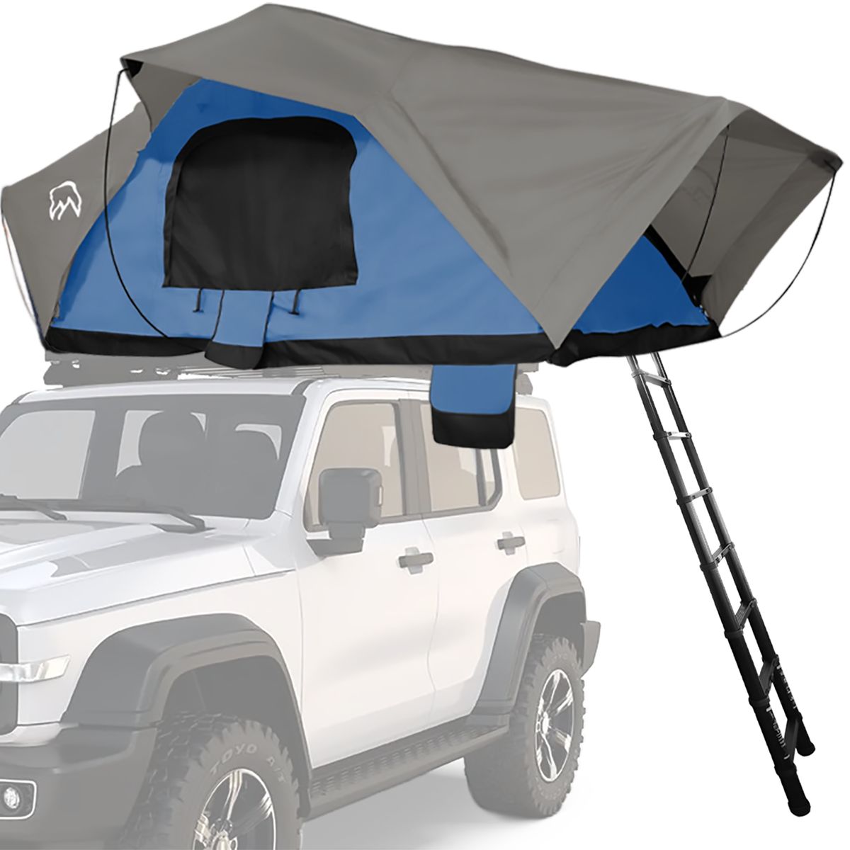 TERRA FORCE - Carpa de Techo Ranco 4-5 Personas Base Azul - Cubierta Gris