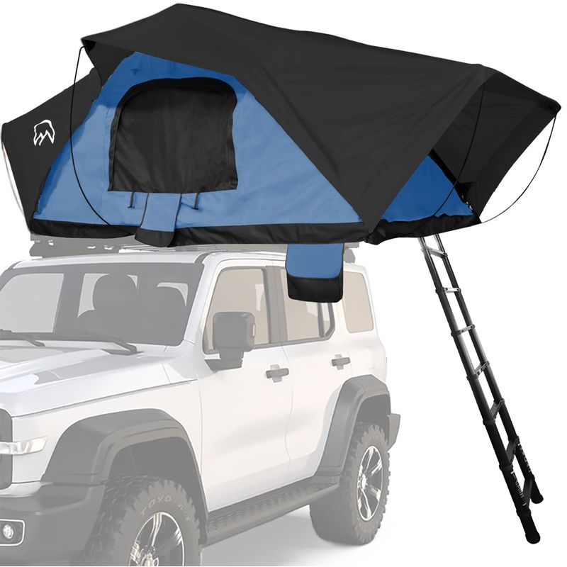 TERRA FORCE - Carpa de Techo Ranco 4-5 Personas Base Azul - Cubierta Negro