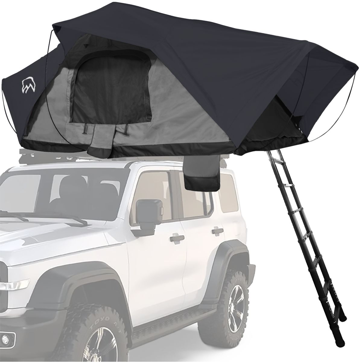 TERRA FORCE - Carpa de Techo Ranco 4-5 Personas Base Gris - Cubierta Negro