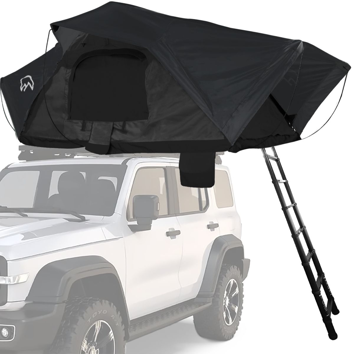 TERRA FORCE - Carpa de Techo Ranco 4-5 Personas Base Negro - Cubierta Negro