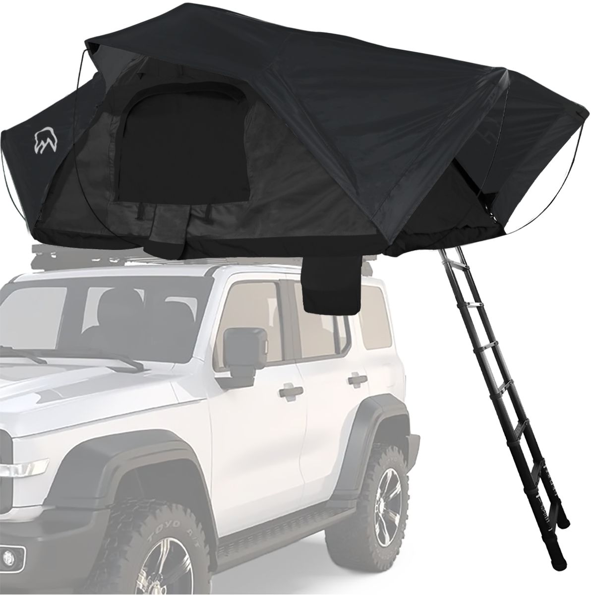 TERRA FORCE - Carpa de Techo Ranco 4-5 Personas Base Negro - Cubierta Negro