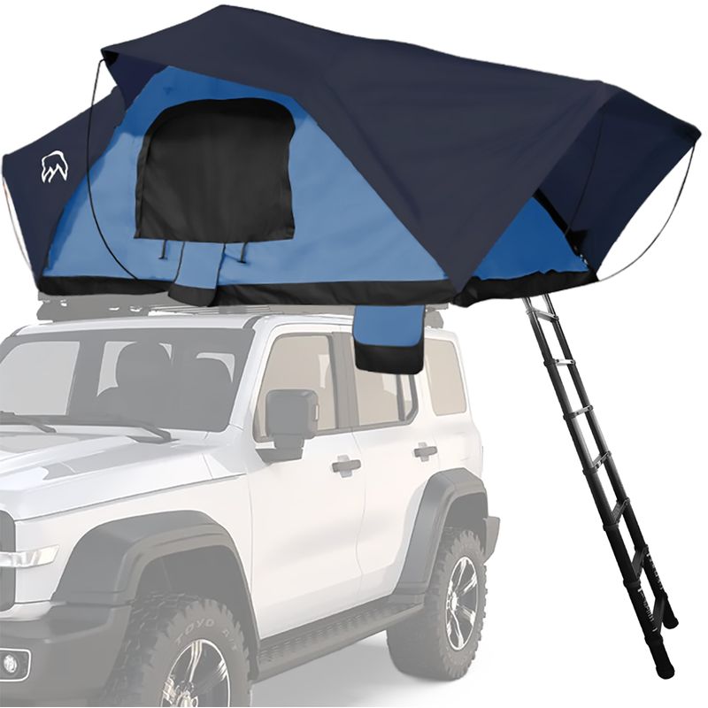 TERRA FORCE - Carpa de Techo Ranco 3-4 Personas Base Azul - Cubierta Azul