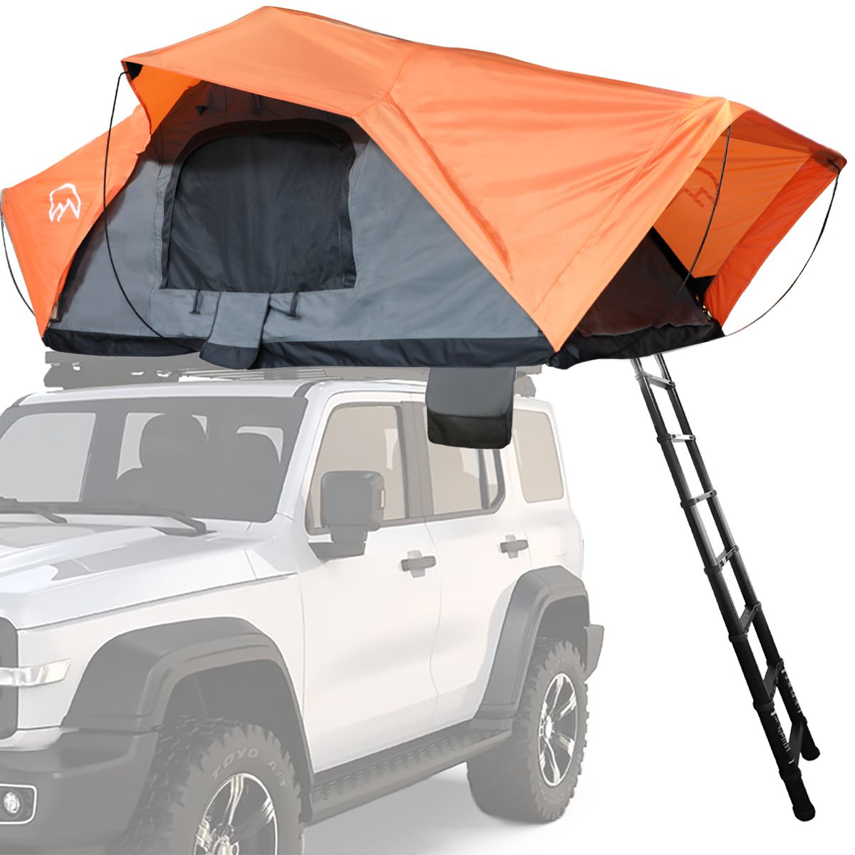 TERRA FORCE - Carpa de Techo Ranco 3-4 Personas Base Gris - Cubierta Naranja