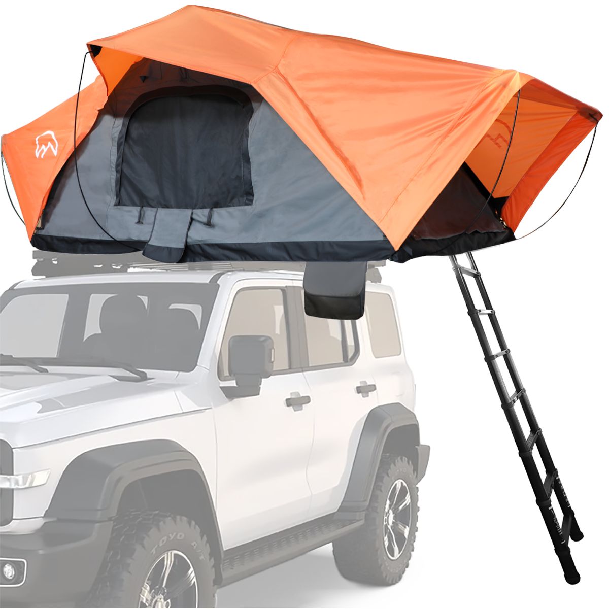 TERRA FORCE - Carpa de Techo Ranco 3-4 Personas Base Gris - Cubierta Naranja