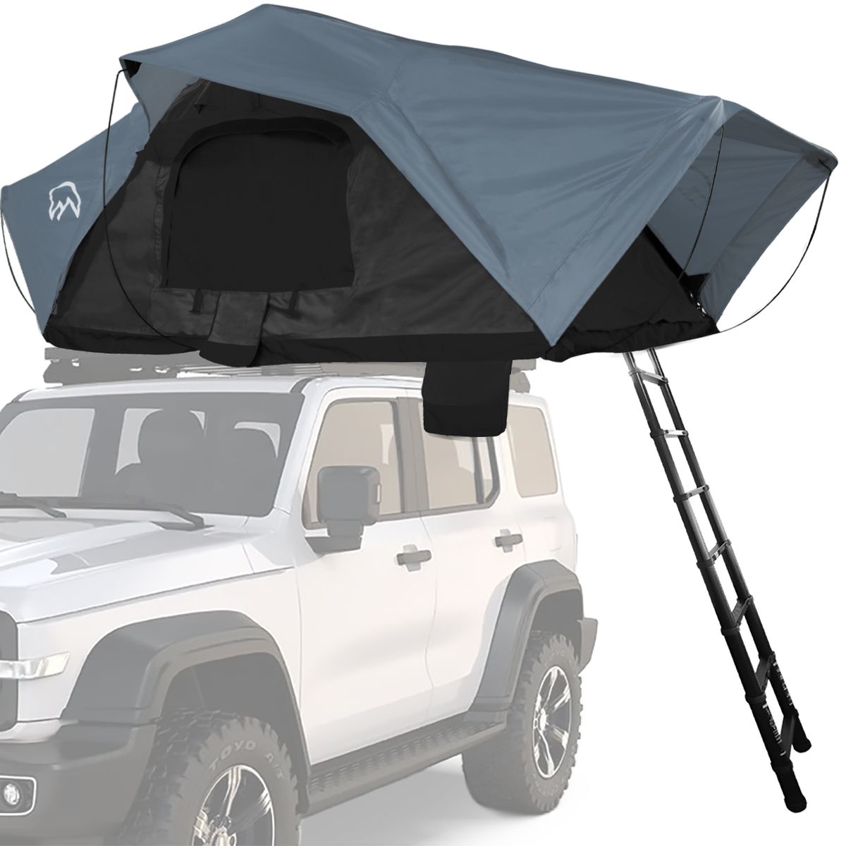 TERRA FORCE - Carpa de Techo Ranco 3-4 Personas Base Negro - Cubierta Azul