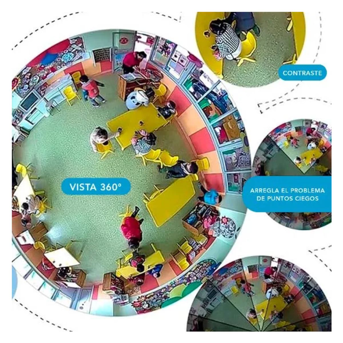 GENERICO - Camara de Seguridad Panoramica - Ojo de pez 3MP Wifi