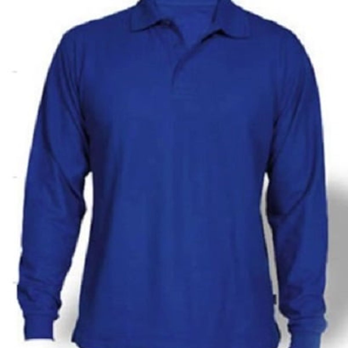 GENERICO - POLO CUELLO CAMISERO MANGA LARGA AZULINO