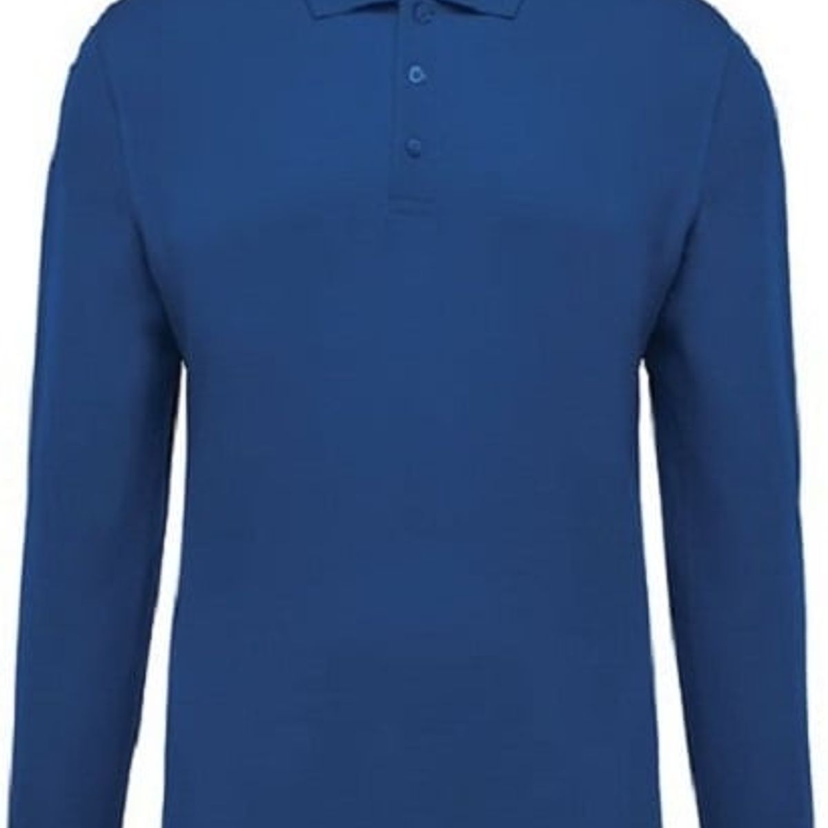 GENERICO - POLO CUELLO CAMISERO MANGA LARGA AZULINO