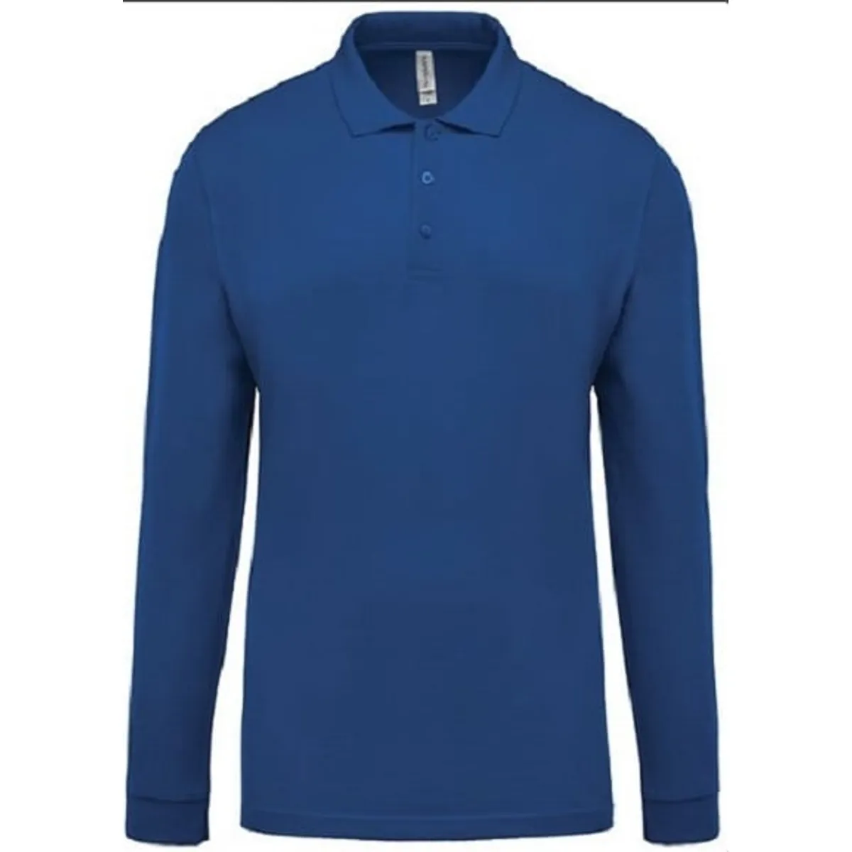GENERICO - POLO CUELLO CAMISERO MANGA LARGA AZULINO