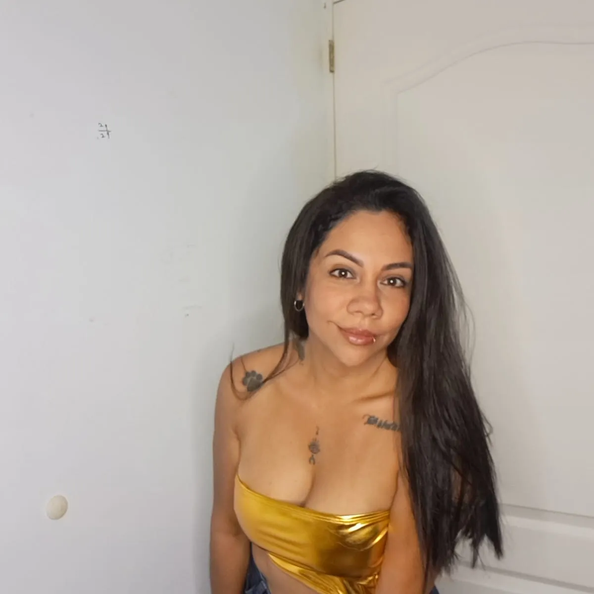 GENERICO - Polo Strapples dorado látex y lycra