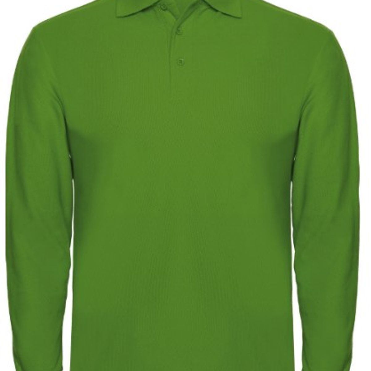 GENERICO - POLO CUELLO CAMISERO MANGA LARGA VERDE