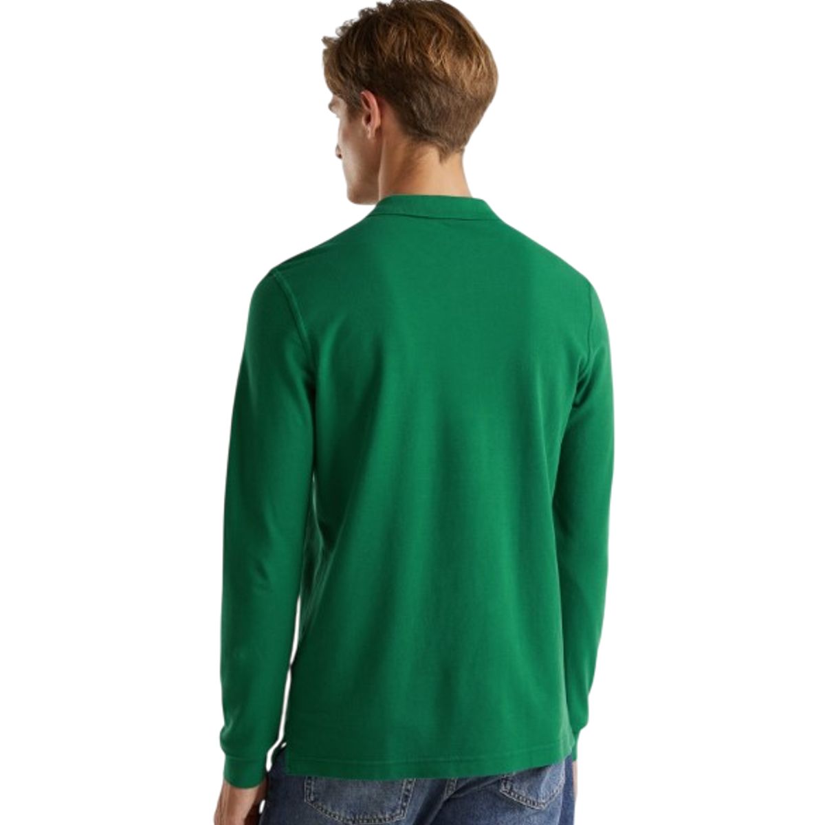 GENERICO - POLO CUELLO CAMISERO MANGA LARGA VERDE