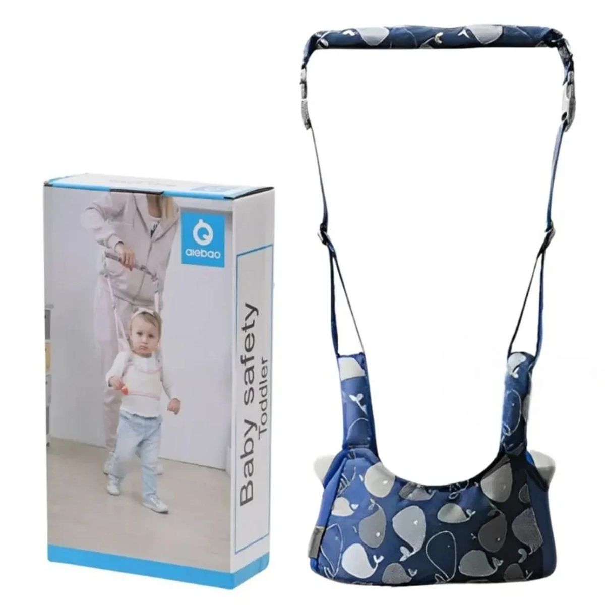 GENERICO - Arnés Caminador Ajustable para Bebé Modelo Ballenita Color Azul