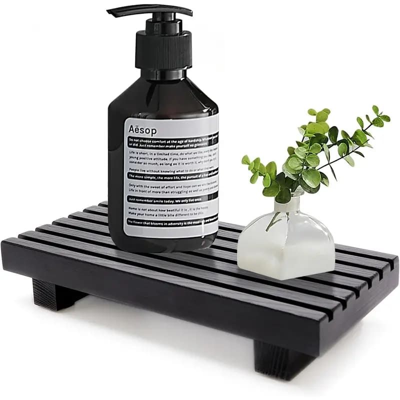 MEGIMPERU - Bandeja Decorativa de Madera  Organizador para Cocina Baño y Tocador