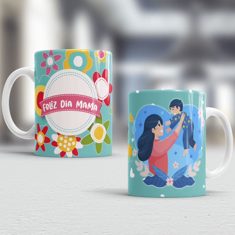 GENERICO - Taza de loza con diseño Día de la Madre 11oz