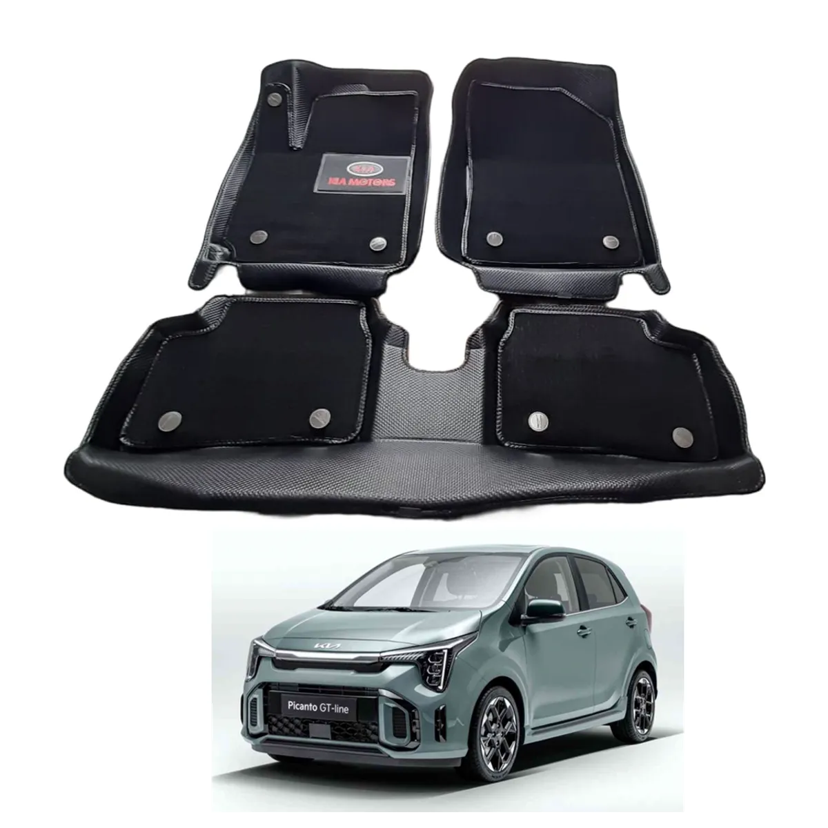 GENERICO - PISOS BANDEJA KIA PICANTO 2018-2024 DE ECOCUERO