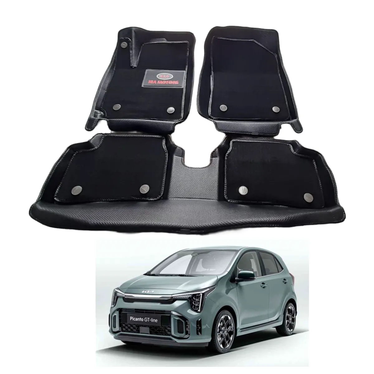 GENERICO - PISOS BANDEJA KIA PICANTO 2018-2024 DE ECOCUERO