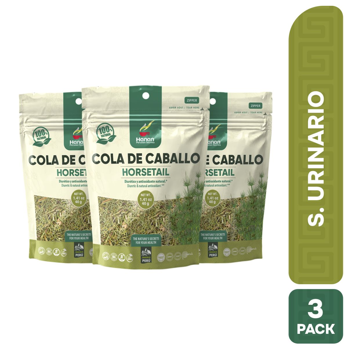 HANAN PERUVIAN SECRETS - Cola de Caballo Infusión Hanan Tripack 40 gr