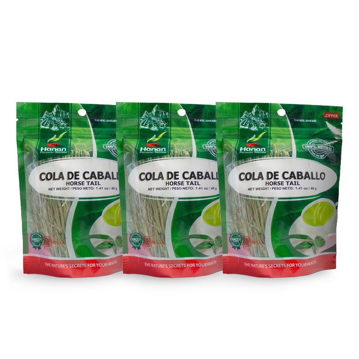 HANAN PERUVIAN SECRETS - Cola de Caballo Infusión Hanan Tripack 40 gr