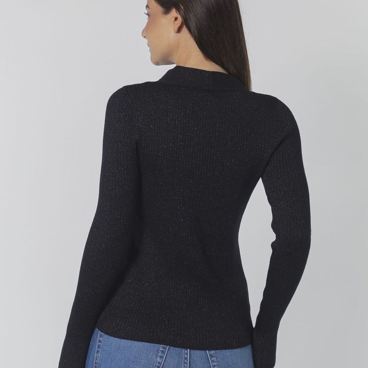 CALVIN KLEIN - SWEATER METALLIC V-NECK