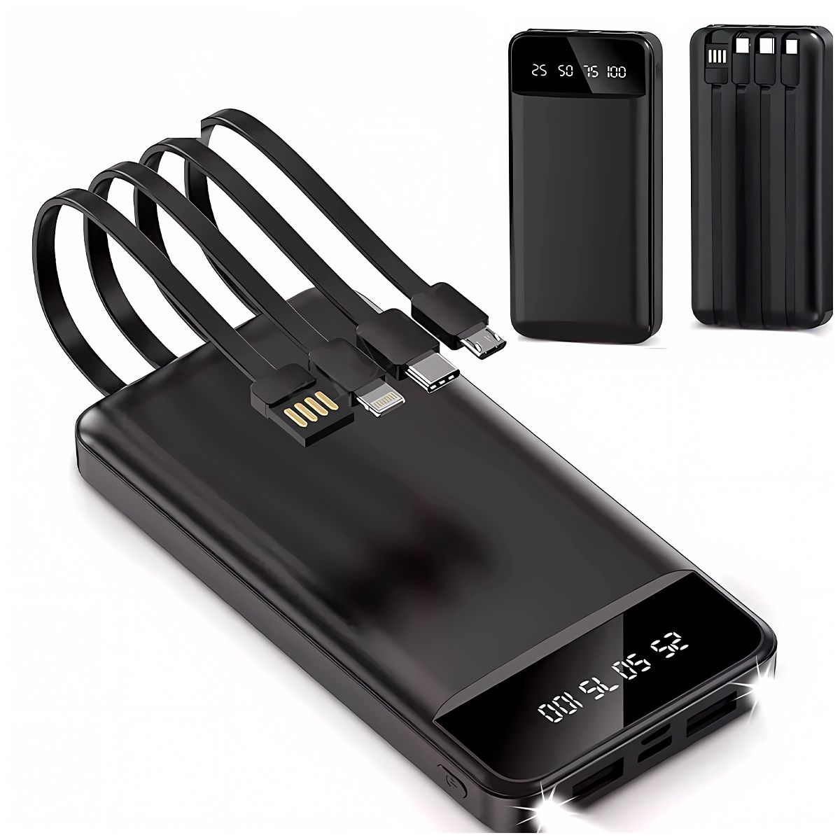 GENERICO - Cargador portátil de 24000 mah negro