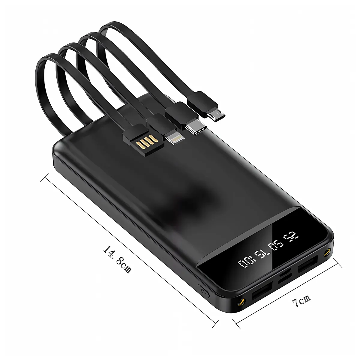 GENERICO - Cargador portátil de 24000 mah negro