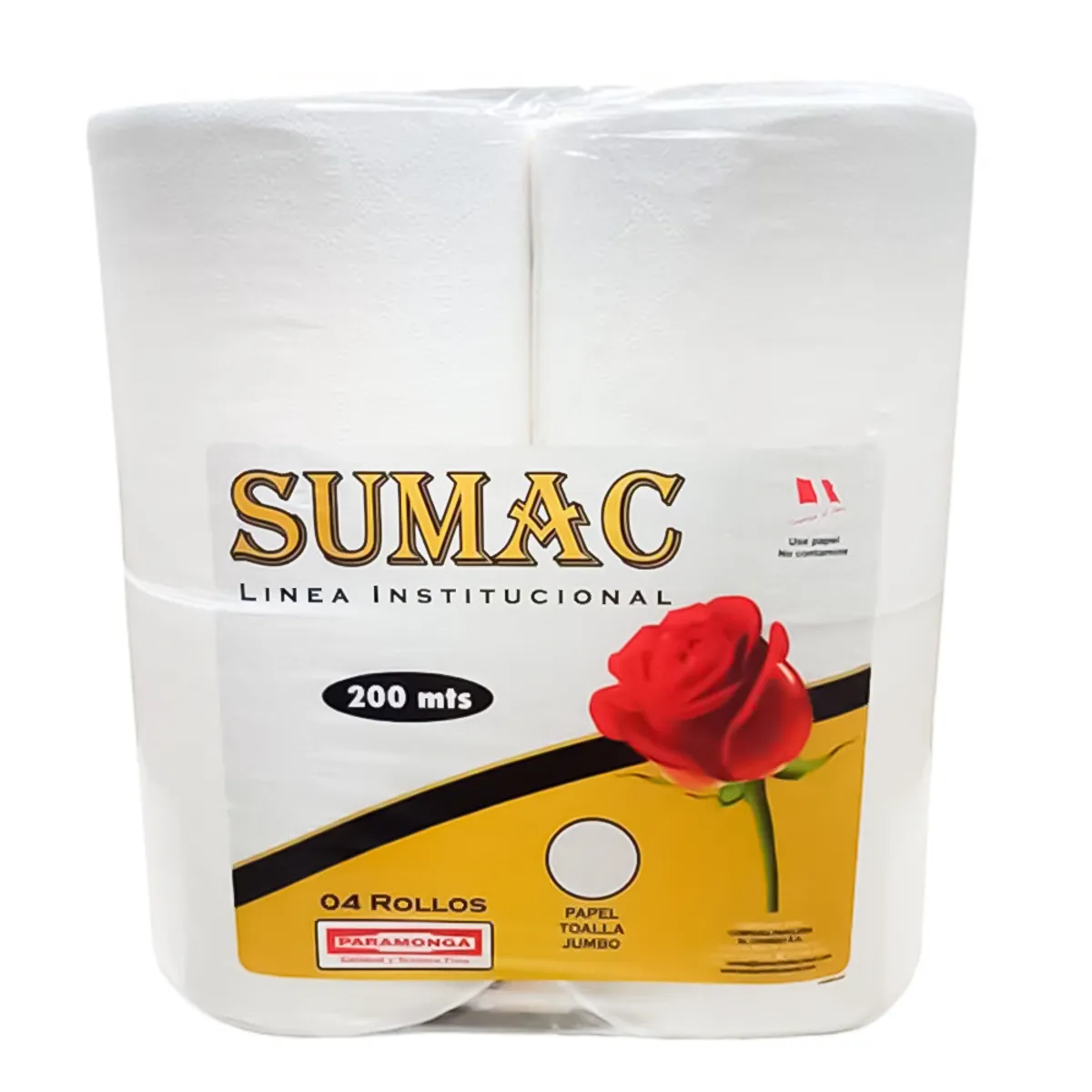 SUMAC - Papel Toalla Sumac 200 Metros x 4 unidades