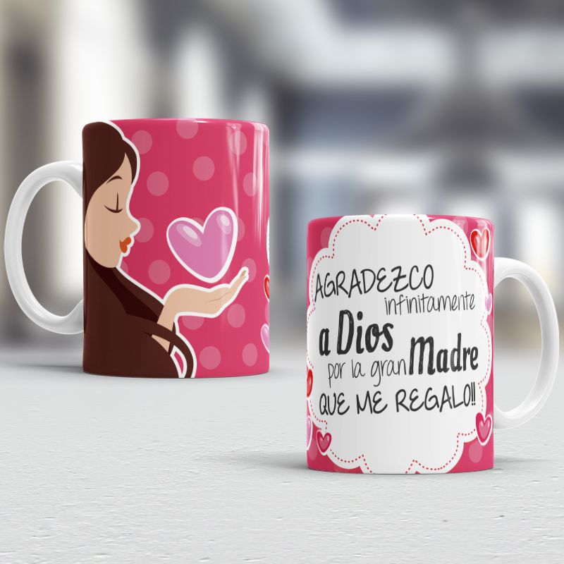 GENERICO - Taza de loza con diseño Día de la Madre 11oz