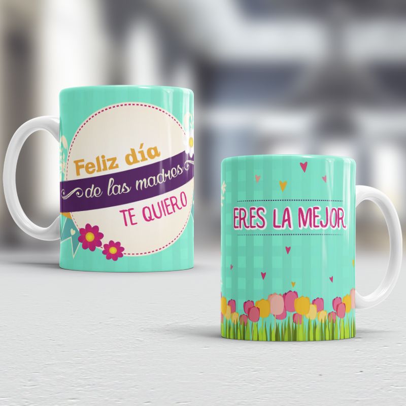 GENERICO - Taza de loza con diseño Día de la Madre 11oz