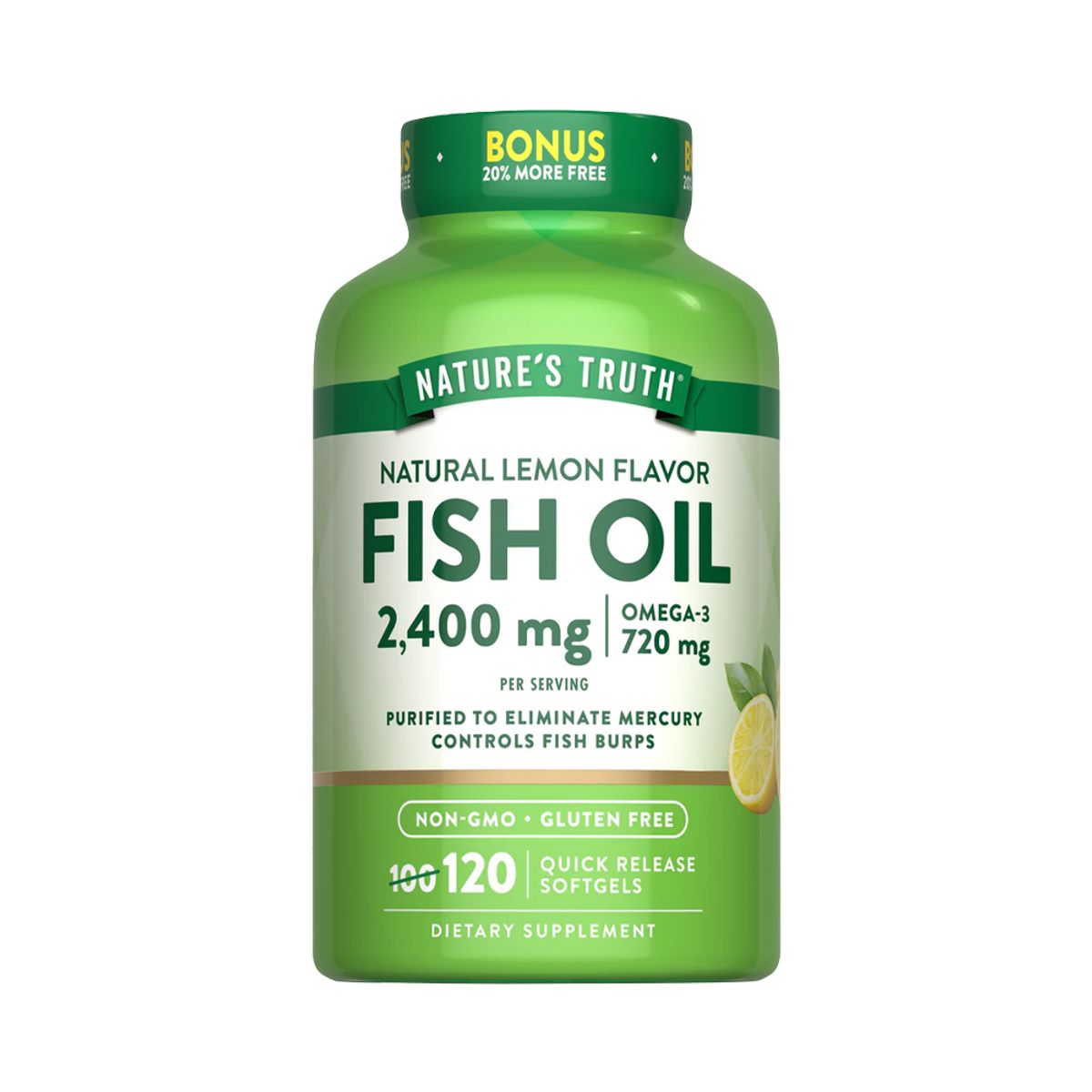 NATURE'S TRUTH - Fish Oil 2400 mg Omega 3 120 Softgels Nature's Truth