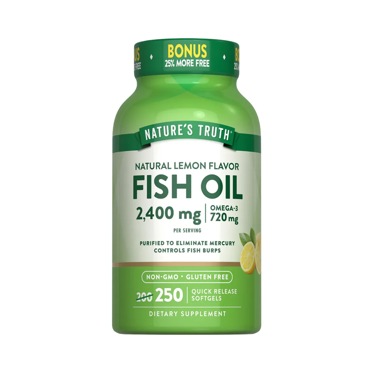 NATURE'S TRUTH - Fish Oil 2400 mg Omega 3 250 Softgels Nature's Truth