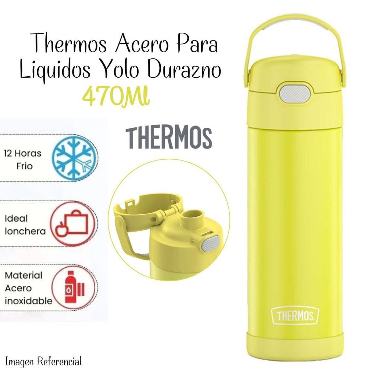 THERMOS - Termo Thermos Yolo Acero 470ml - Amarillo