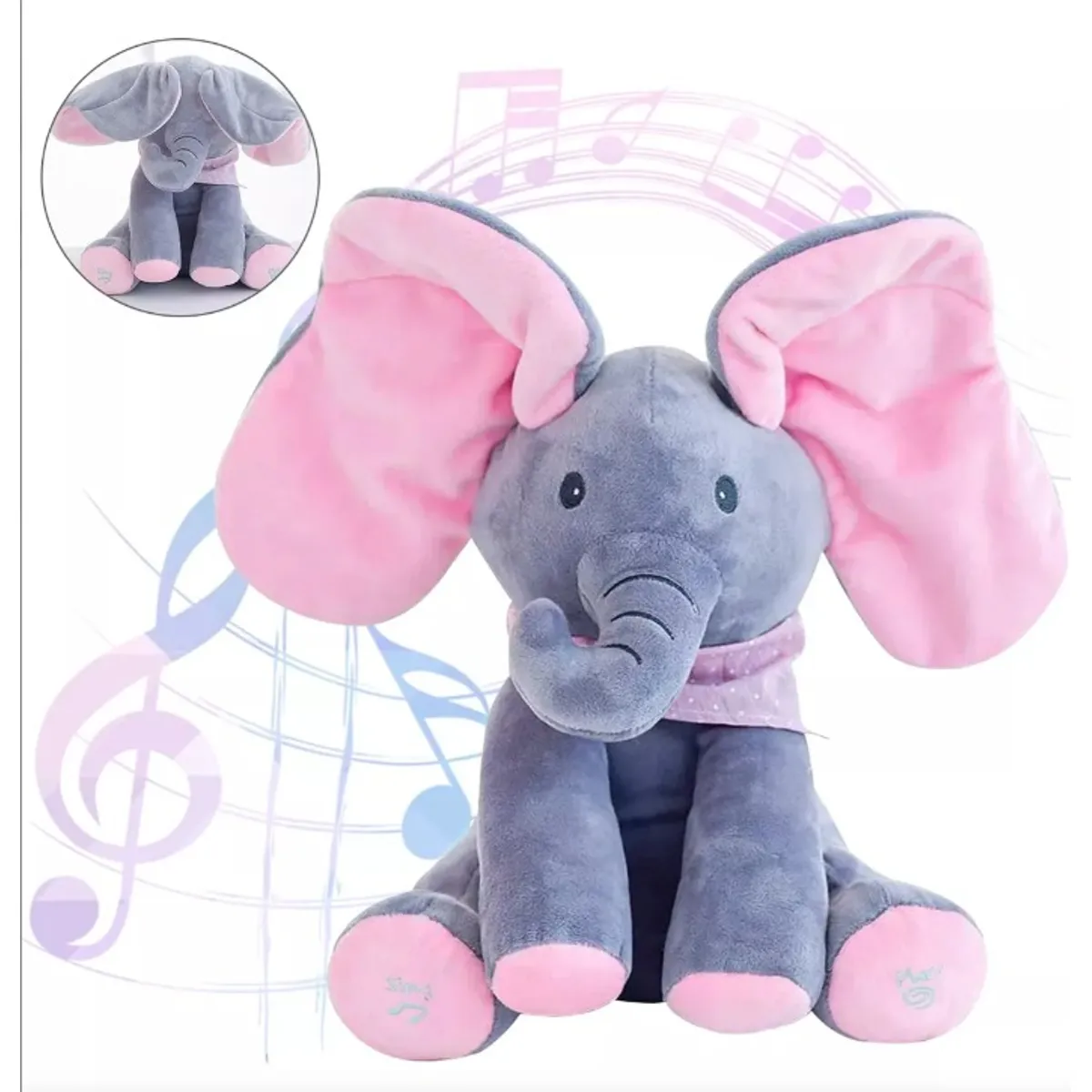 GENERICO - Peluche Elefante Eléctrica Juguetes Bebes Orejas Plegable