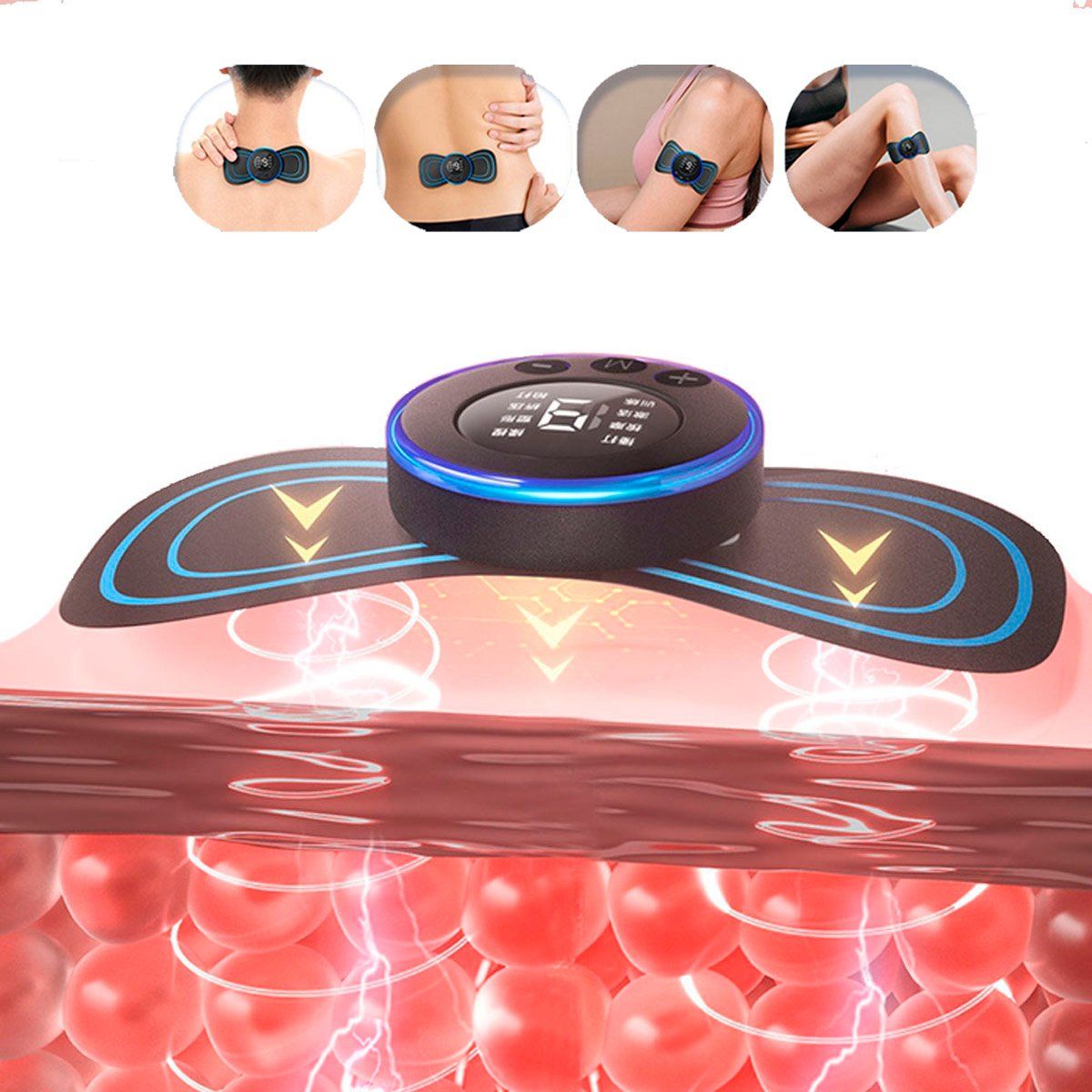 GENERICO - pack 3 Masajeador Eléctrico para Cuello y Espalda Estimulador Muscular