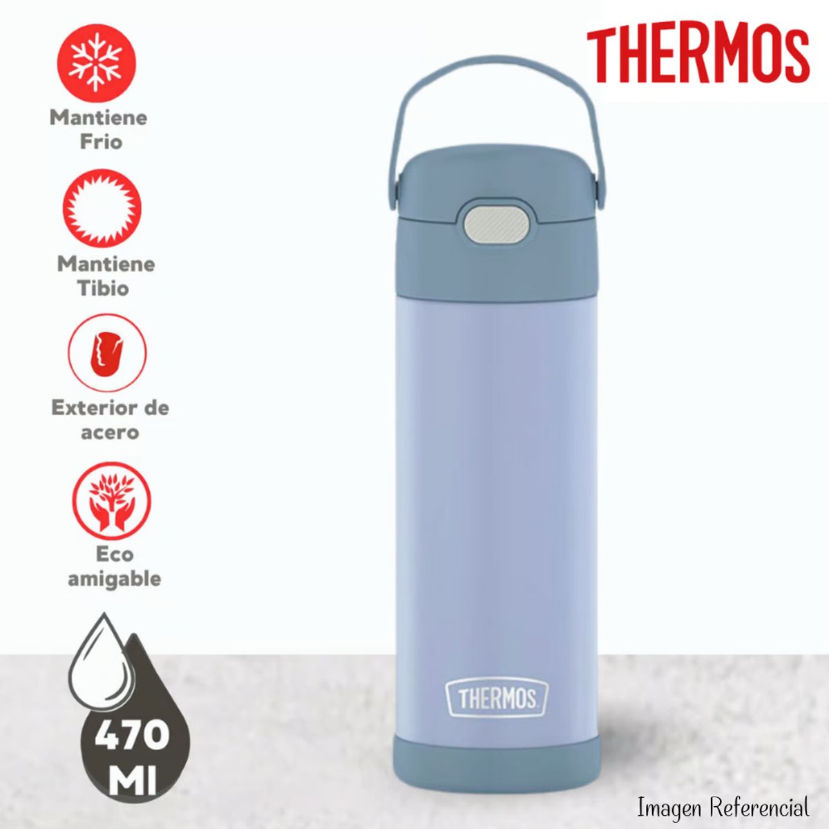 THERMOS - Termo Thermos Yolo Acero 470ml -  Azul Demin