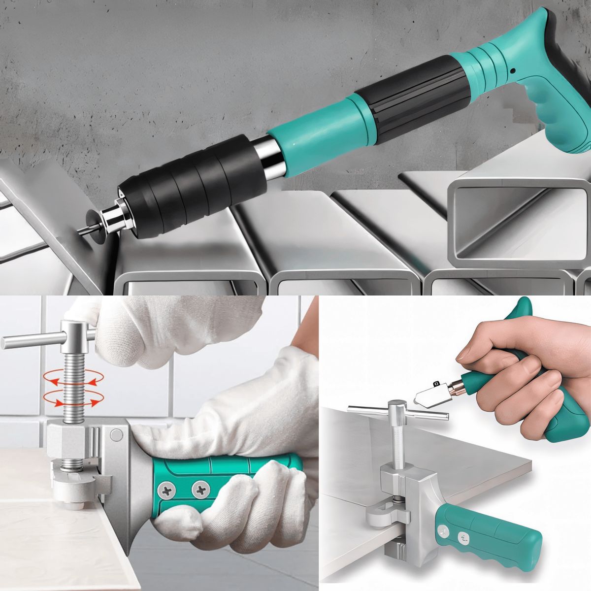 ROSH - Pistola de Clavos Fulminante + Cortador de Vidrio  Precisión Total